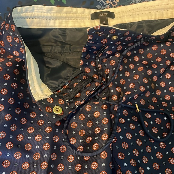 J. CREW Foulard Jacquard C1157 Blue Multi Print 4-Pocket Drawstring Pants EUC 00 - Picture 8 of 12